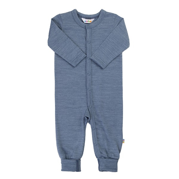 Strampler Merinowolle Blau