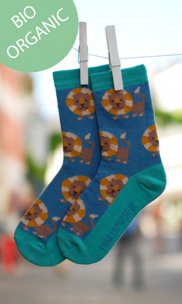 Fräulein Prusselise Socken Löwe Bio dunkelblau