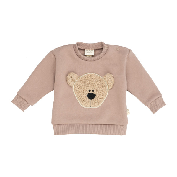Pullover 'Teddybär Old Pink'- organic