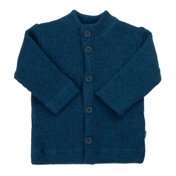 Cardigan Merinowolle Dunkelblau