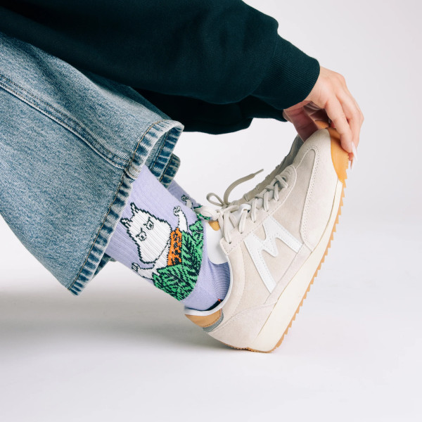 Socken Retro 'Mumin Jungle' lila Gr. 36-42