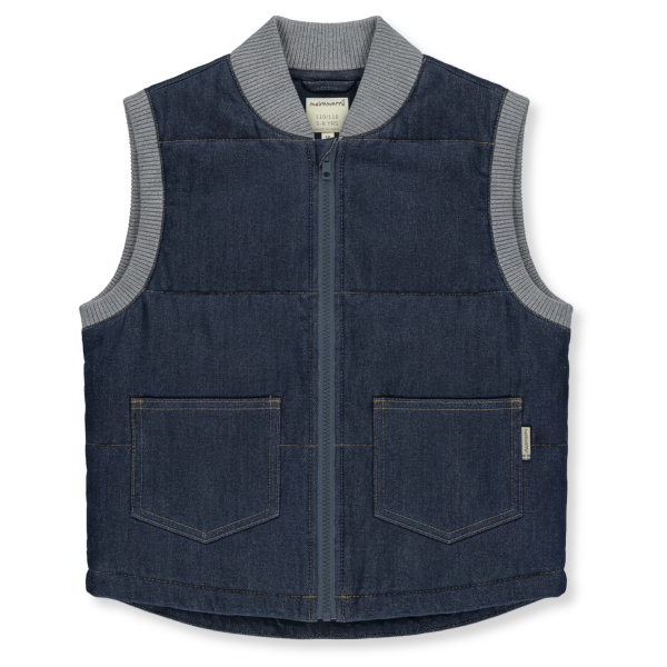 Weste gefüttert Denim - Maxomorra