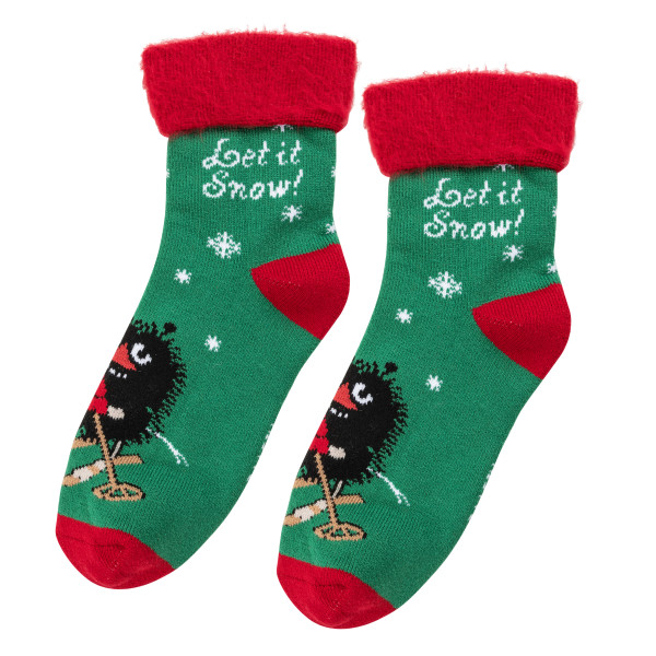 Socken fluffy Stinky 'Winterfun Green' - Adult