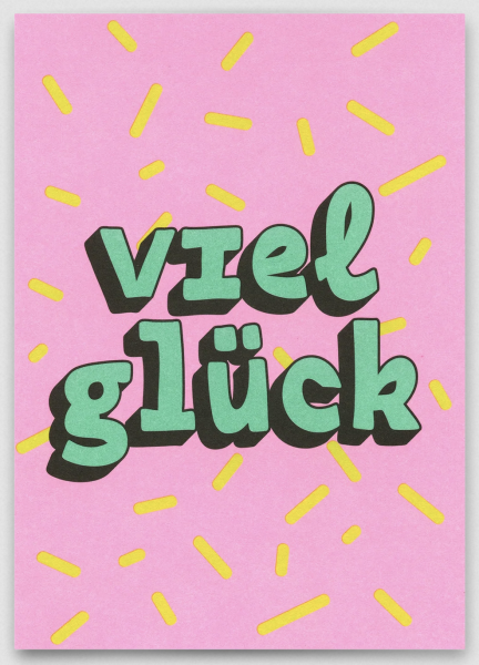 Postkarte Viel Glück - Deli Cards