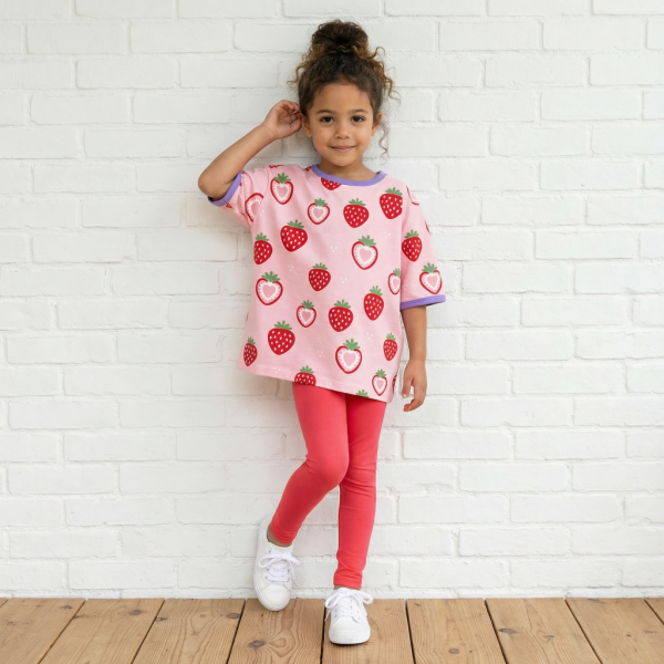 T-Shirt Oversize Strawberry - Maxomorra