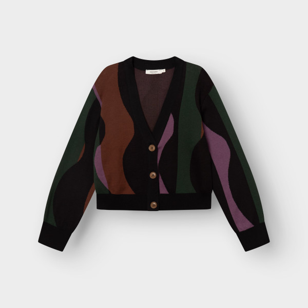 Cardigan Strickajcke Kanan Wavy Stripe Multi Color