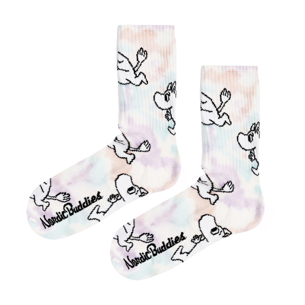 Socken Mumin Batik Lila/Türkis hell Gr. 36-42