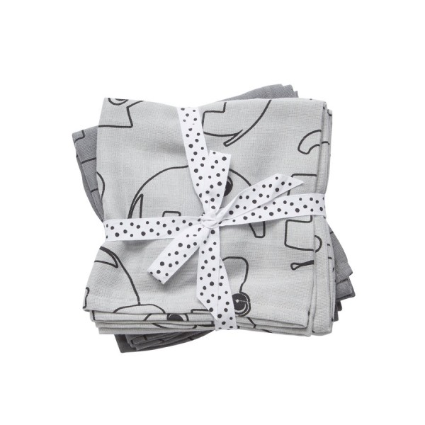 Done by Deer Spucktücher 2-pack Contour grau