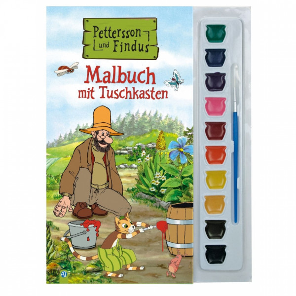 Buch - Petterson und Findus Malbuch mit Tuschkasten