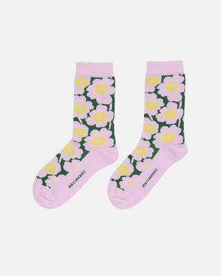 Socken Marimekko Linjaus rosa grün