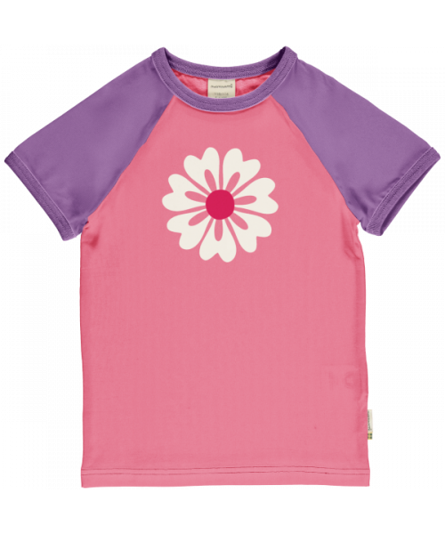 Maxomorra T-Shirt Kurzarm Raglan Flowers
