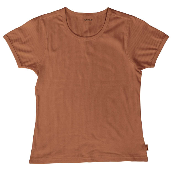 Meyadey T-Shirt Rib Damen braun Claystone