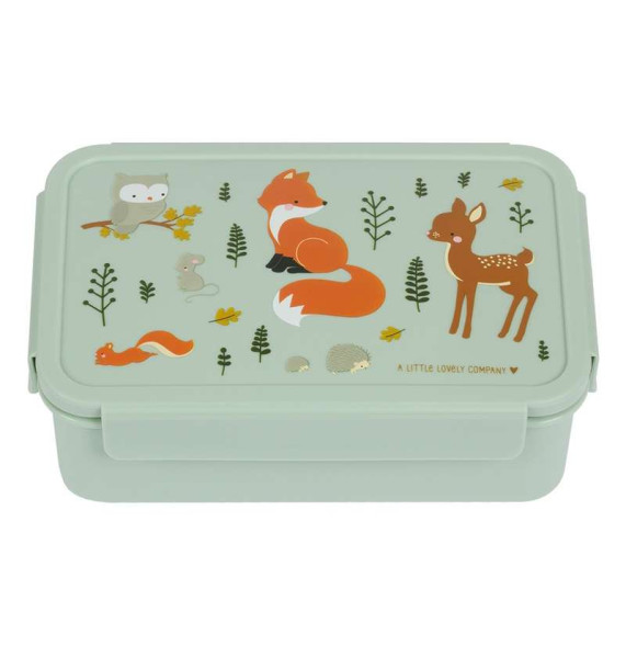 A Little Lovely Company Lunchbox mit Unterteilung Waldtiere