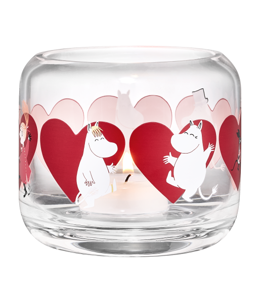 Teelichtglas Mumin Heart