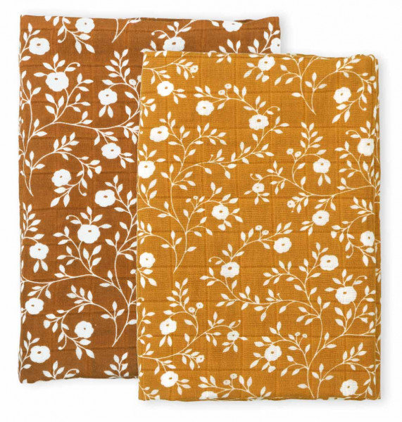 A Little Lovely Company Musselintuch caramel 2er Pack