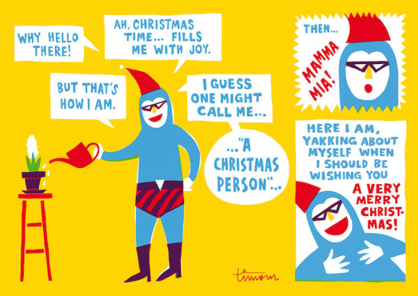 Kehvola finnische Weihnachtskarte Christmas person "Weihnachtsmensch"
