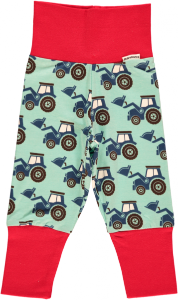 Maxomorra Ribpants Traktor hellblau Gr. 44