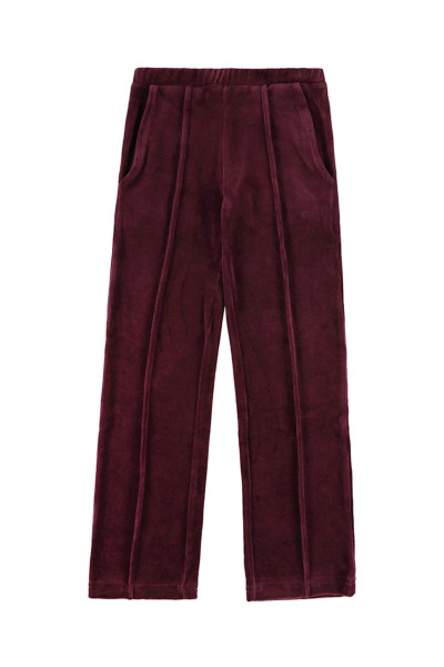 Lily Balou Hose Velour Grape Wine