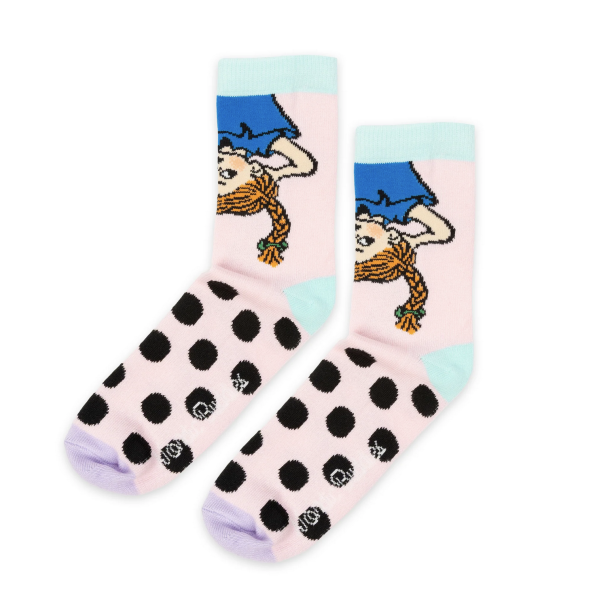 Socken Pippi Langstrumpf Dots Pink Kids