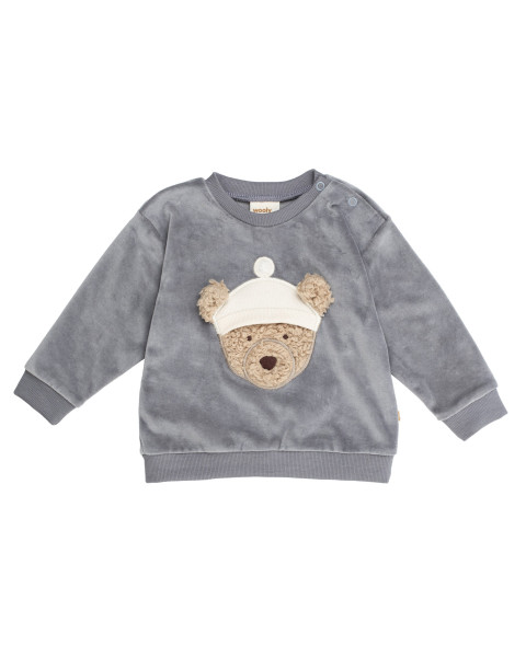 Pullover Teddy Night Owl velour - organic
