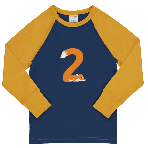 Langarmshirt 'Geburtstag 2 Blau' - Maxomorra
