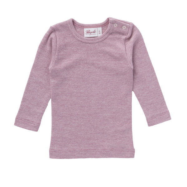 People Wear Organic Baby Langarmshirt Wolle-Seide rosa