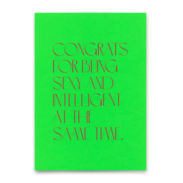 Postkarte 'sexy and intelligent' - Deli Cards