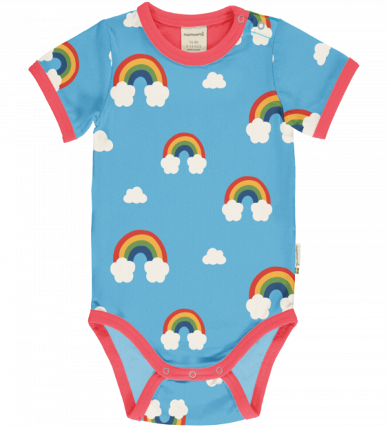 Body Kurzarm Rainbow Blue - Maxomorra