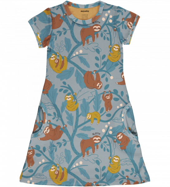Kurzarmkleid Sleepy Sloth Faultier - Meyadey