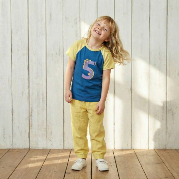 T-Shirt Geburtstag 5 Seepferdchen - Maxomorra