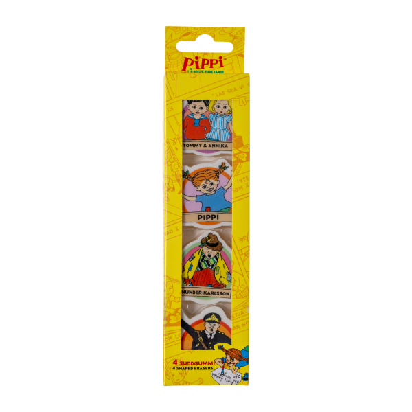 Radiergummi 'Pippi Langstrumpf' 4er Set