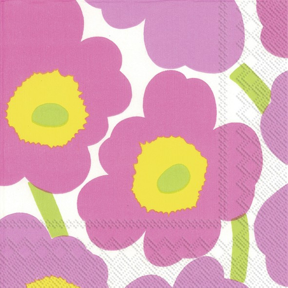 Marimekko Servietten Unikko rosa