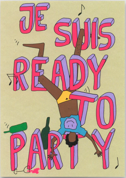 Postkarte Je suis ready to party - Deli Cards