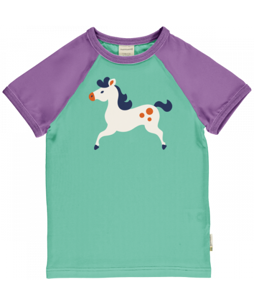 Maxomorra T-Shirt Kurzarm Raglan Horse