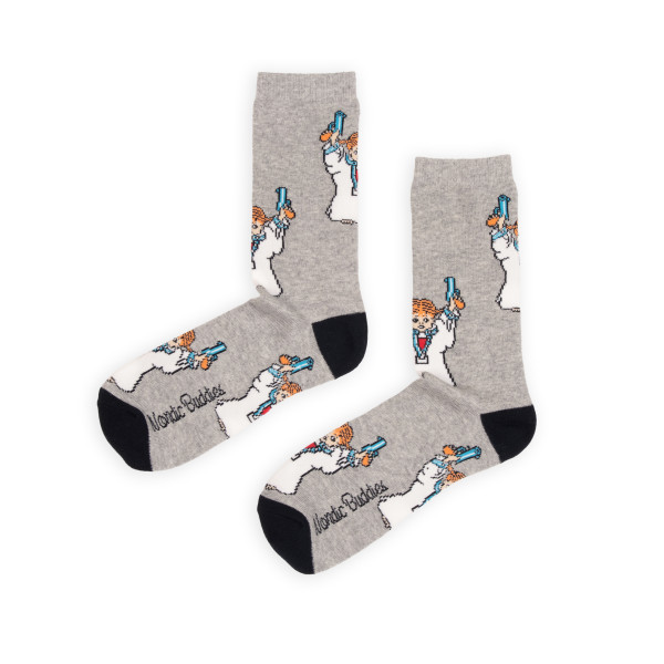Socken Pippi Langstrumpf THE BANG grau Gr. 40-45