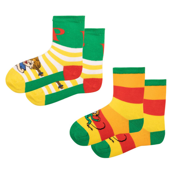 Martinex Pippi Langstrumpf Socken grün 2er Pack