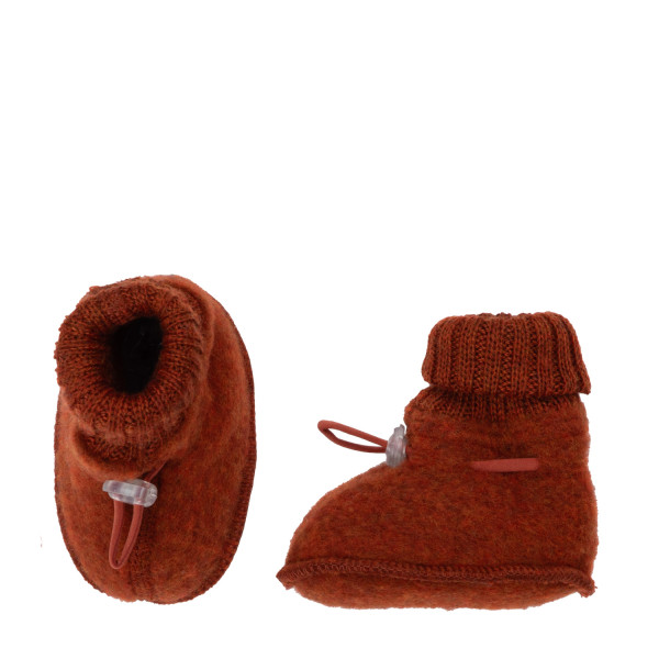 Babyschuhe Wollfleece Rost
