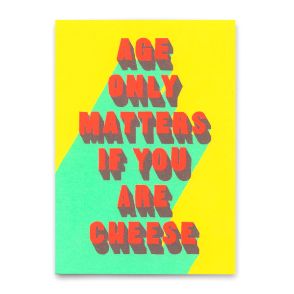 Postkarte 'age only matters' - Deli Cards