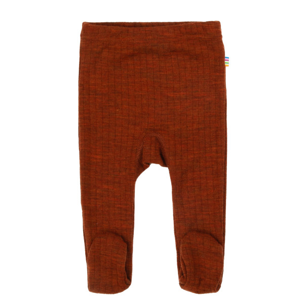Leggings mit Fuß Merinowolle Rost