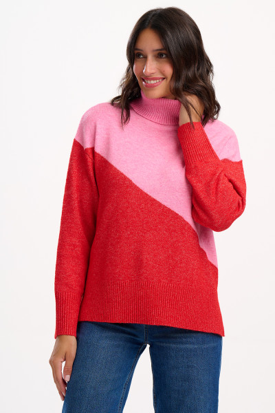 Pullover 'Winona Pink/Red'