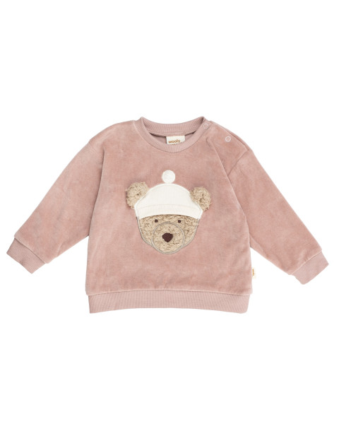 Pullover Teddy Rosewood velour - organic
