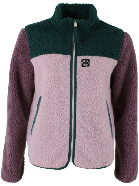Fleecejacke Danebirk Canard/Cold Pink/Grey Plum