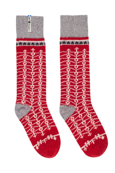 Wollsocken 'Ekshärad Rot' - Öjbro