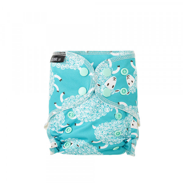 Eco Mini Stoffwindel AIO Blue Sheep Newborn