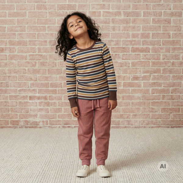 Hose Jogger Corduroy Rosa - Maxomorra