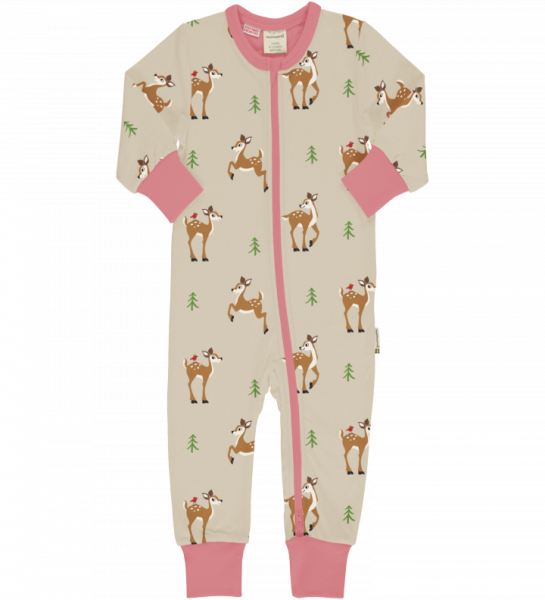 Langarmstrampler Zipper 'Fawn' - Maxomorra