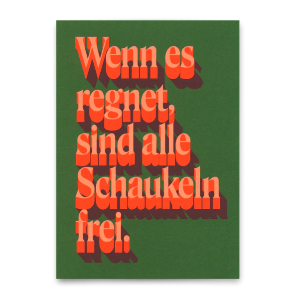 Postkarte 'Wenn es regnet' - Deli Cards