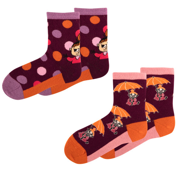 Martinex Mumin Socken kleine My burgunder 2 Pack