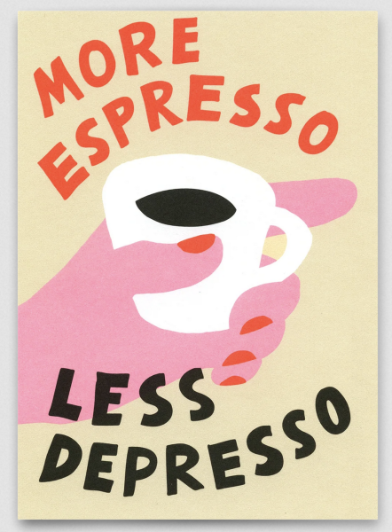 Postkarte More espresso Hand - Deli Cards