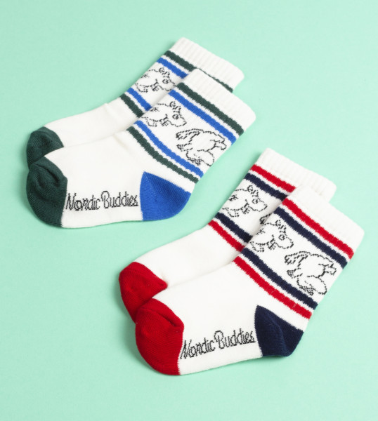 Nordic Buddies Kindersocken Retro Mumin Doppelpack